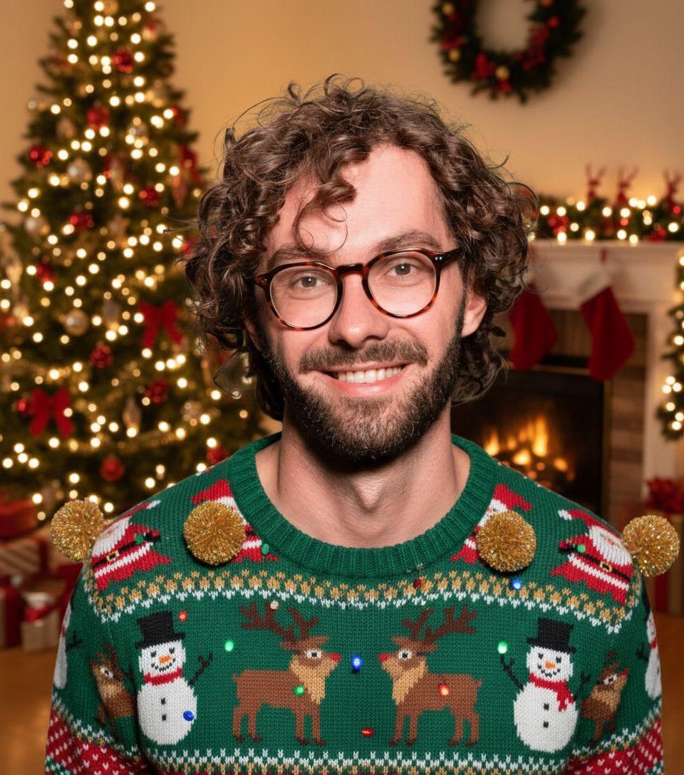 green uggly christmas pull